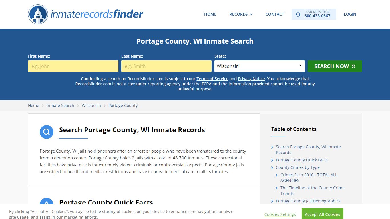 Portage County, WI Inmate Lookup & Jail Records Online