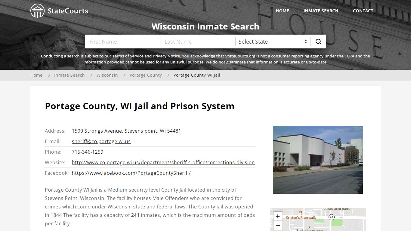 Portage County WI Jail Inmate Records Search, Wisconsin ...