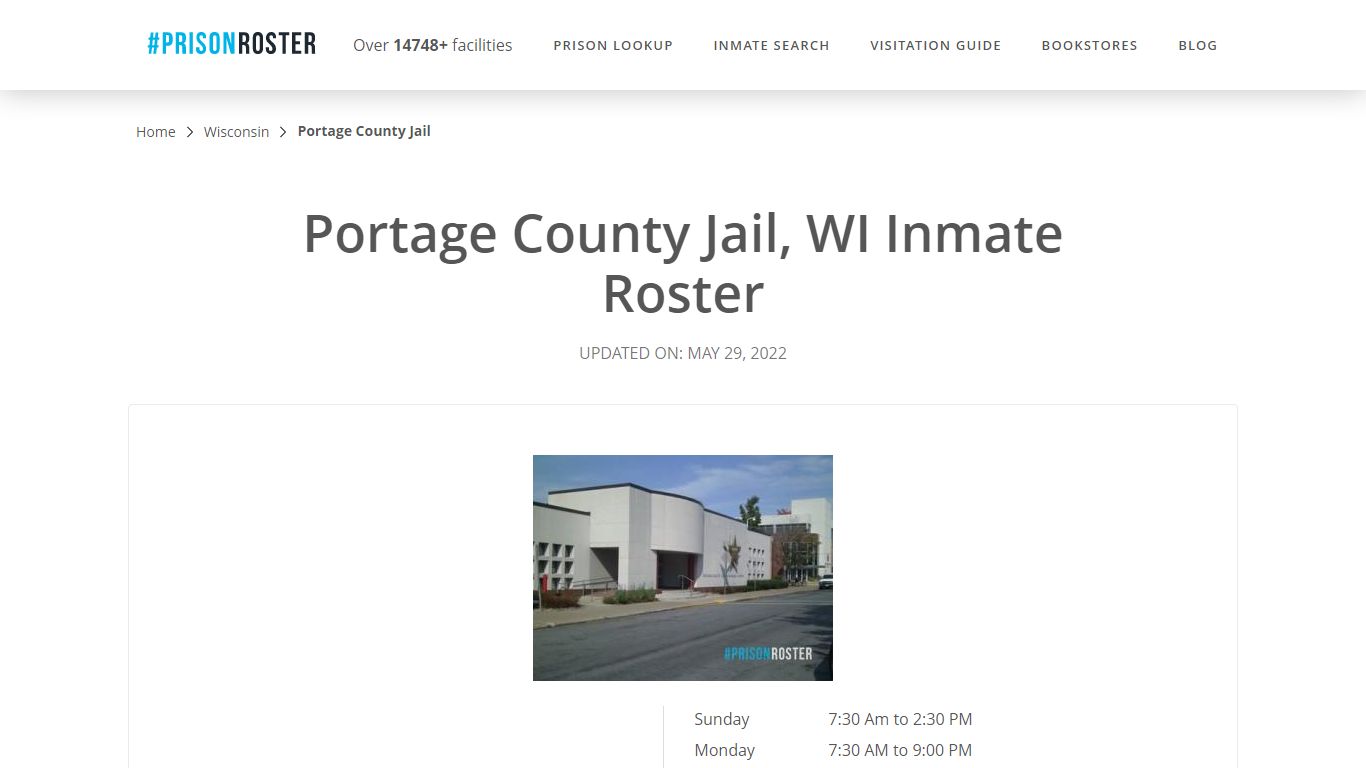 Portage County Jail, WI Inmate Roster
