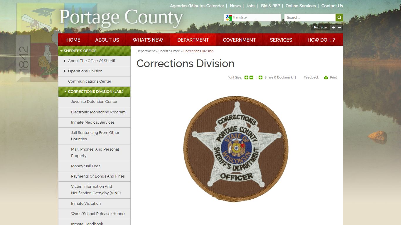 Corrections Division | Portage County, WI