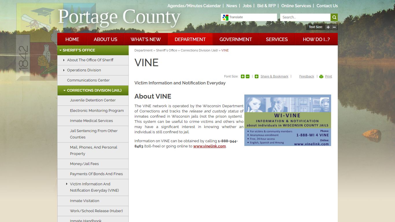 VINE | Portage County, WI